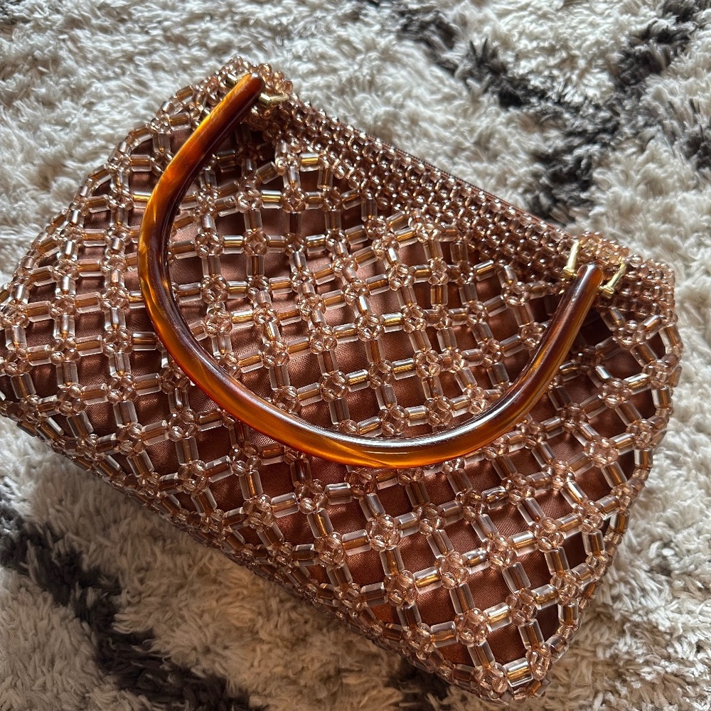 Vintage Lucky Duck chunky beaded handbag